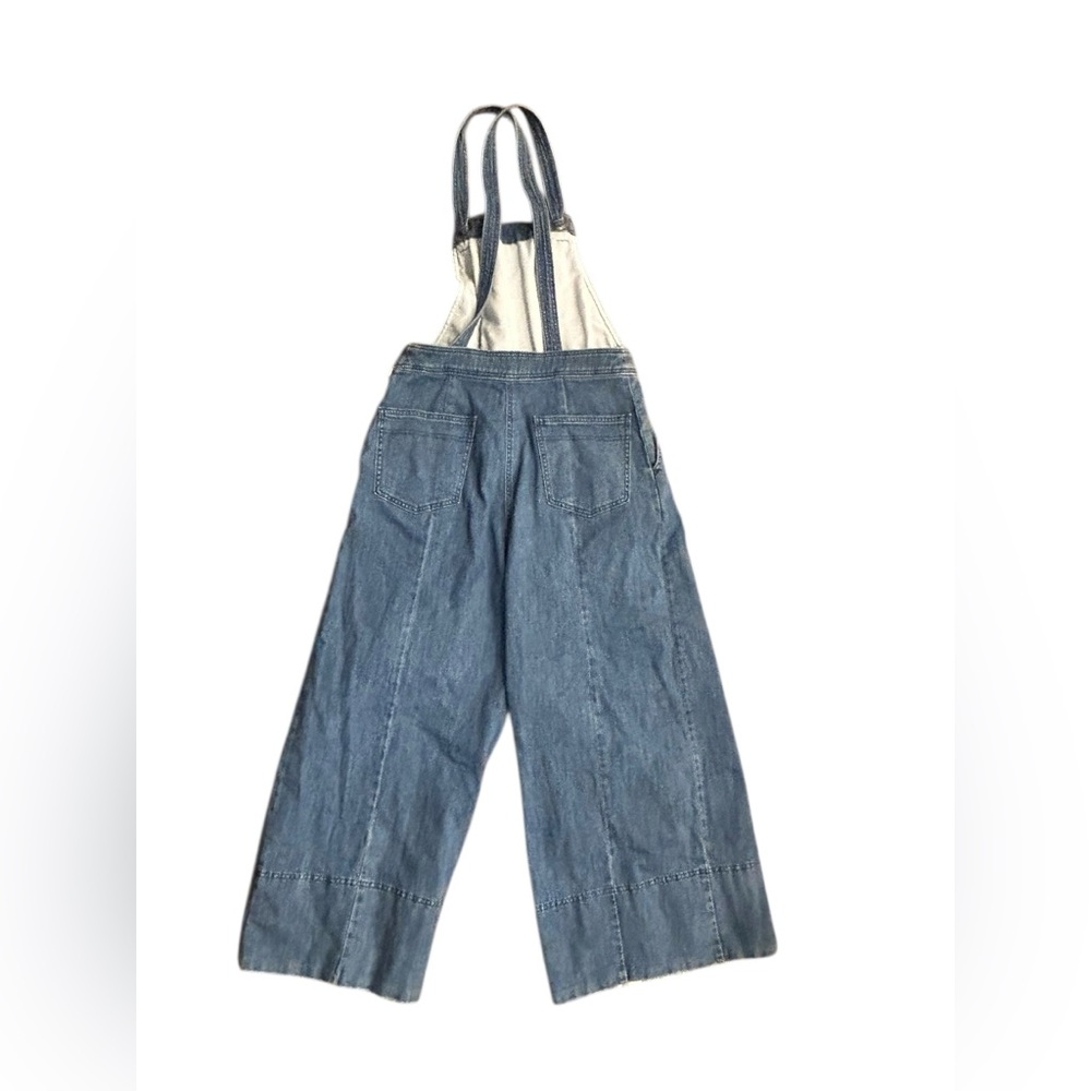 Maeve Anthropologie Wide-Leg Denim Overalls Size M - Picture 3 of 10